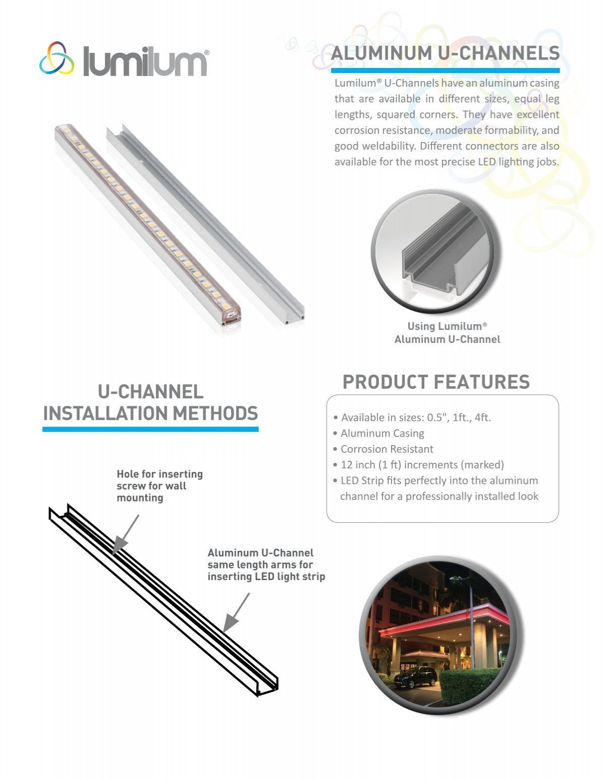Aluminum U Channel 120V LED Accessories - Lumilum