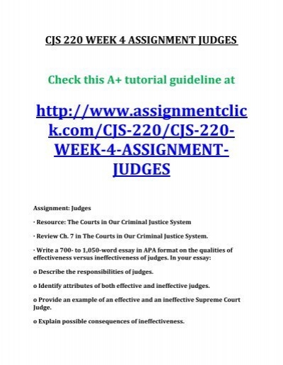 assignment judge