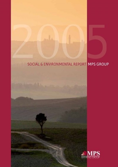Social Environmental Report Mps Group Monte Dei Paschi Di