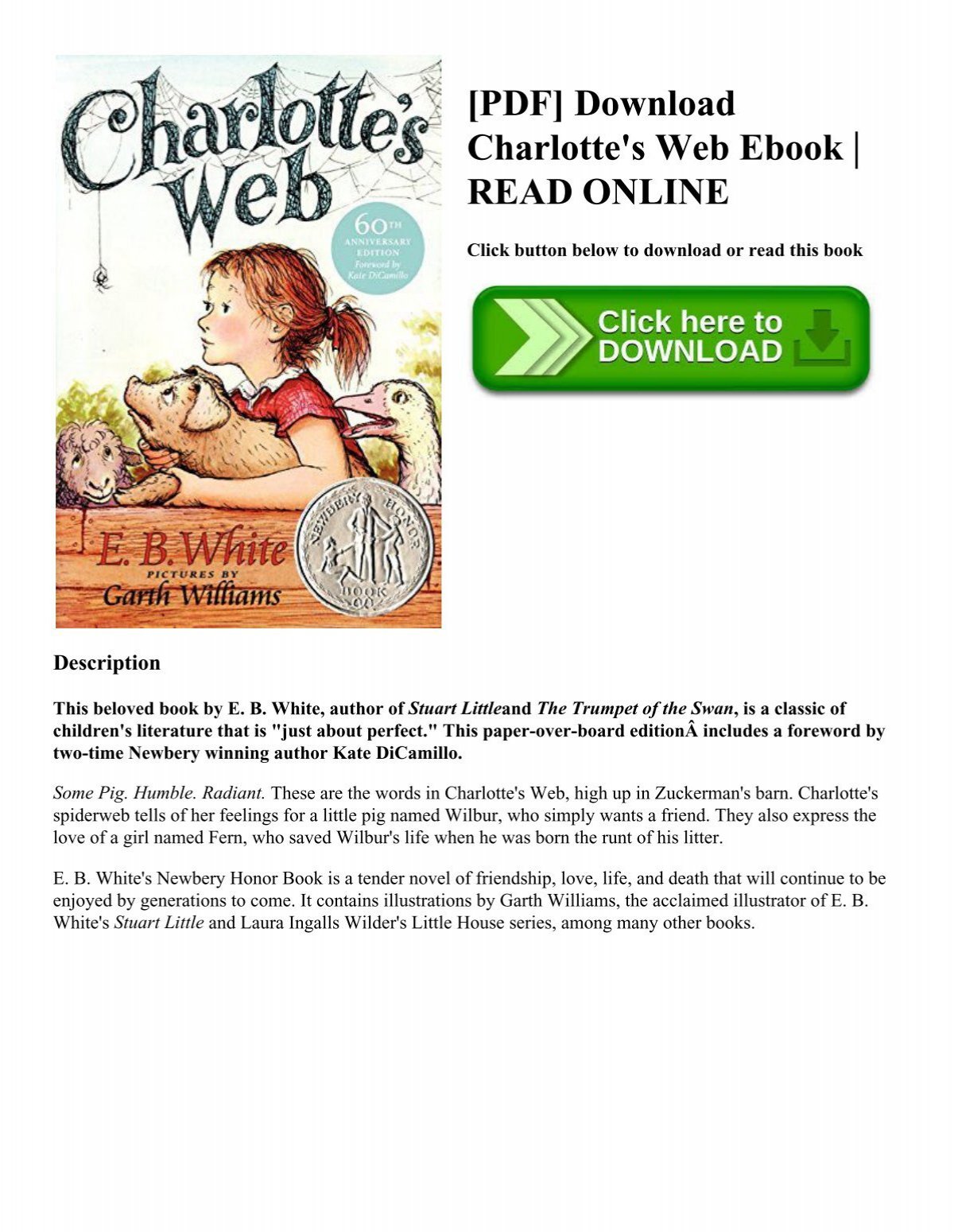 charlotte's web book review pdf