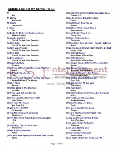 Music Listed By Song Title Home Gci Net