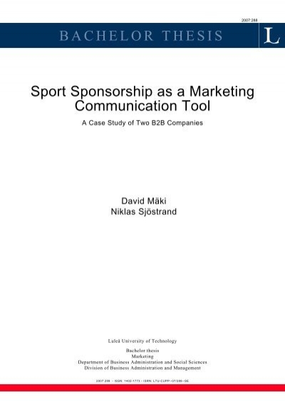 sports marketing master thesis