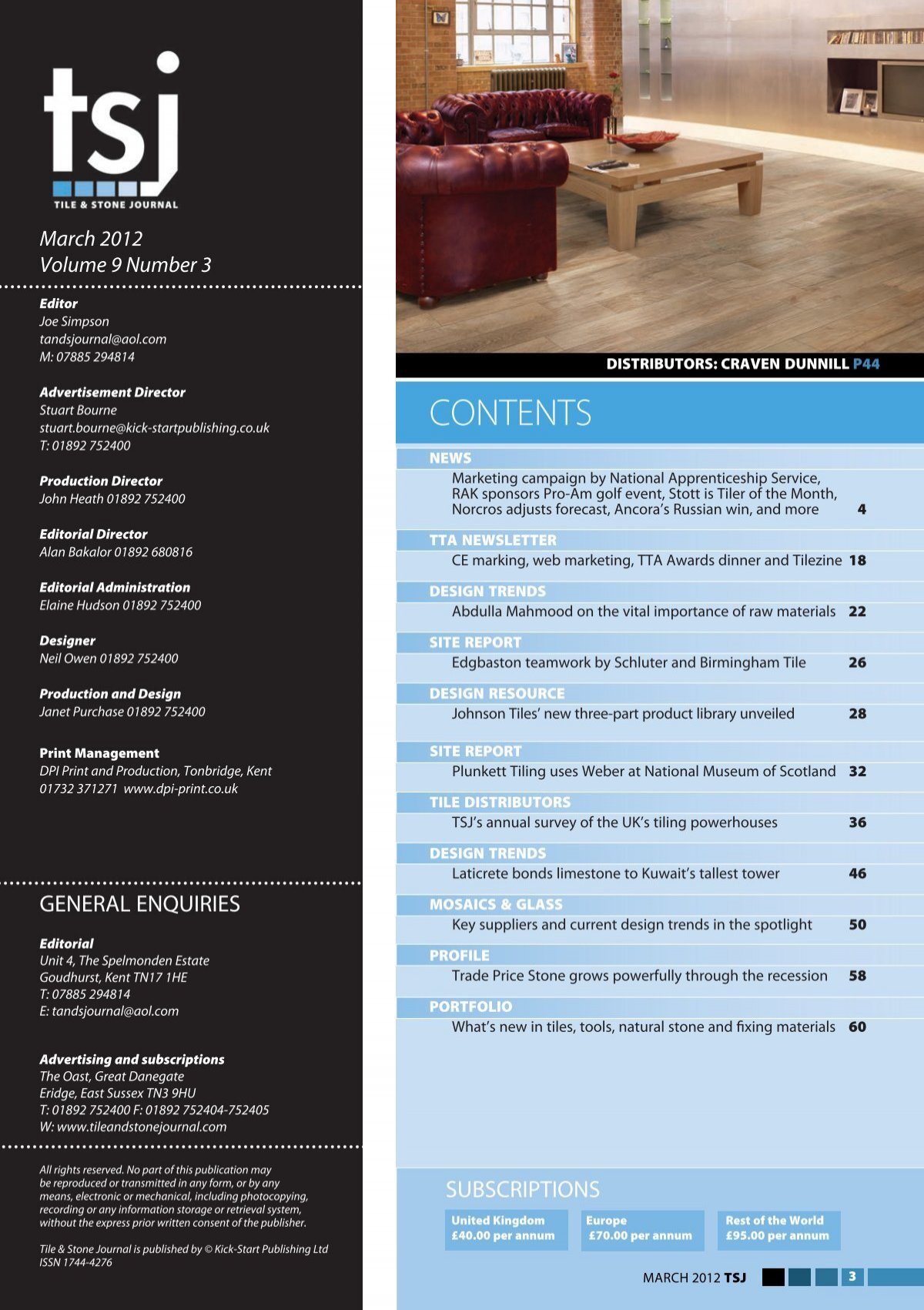 Download TSJ March 2012 - Tile and Stone Journal
