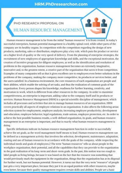 phd thesis in human resource management