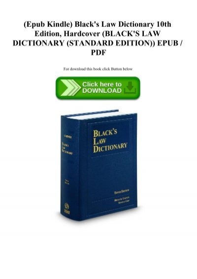 Blacks Law Dictionary 10th Edition Hardcover
