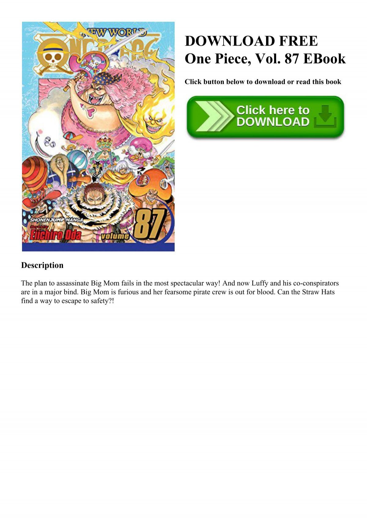 Download Free One Piece Vol 87 Ebook