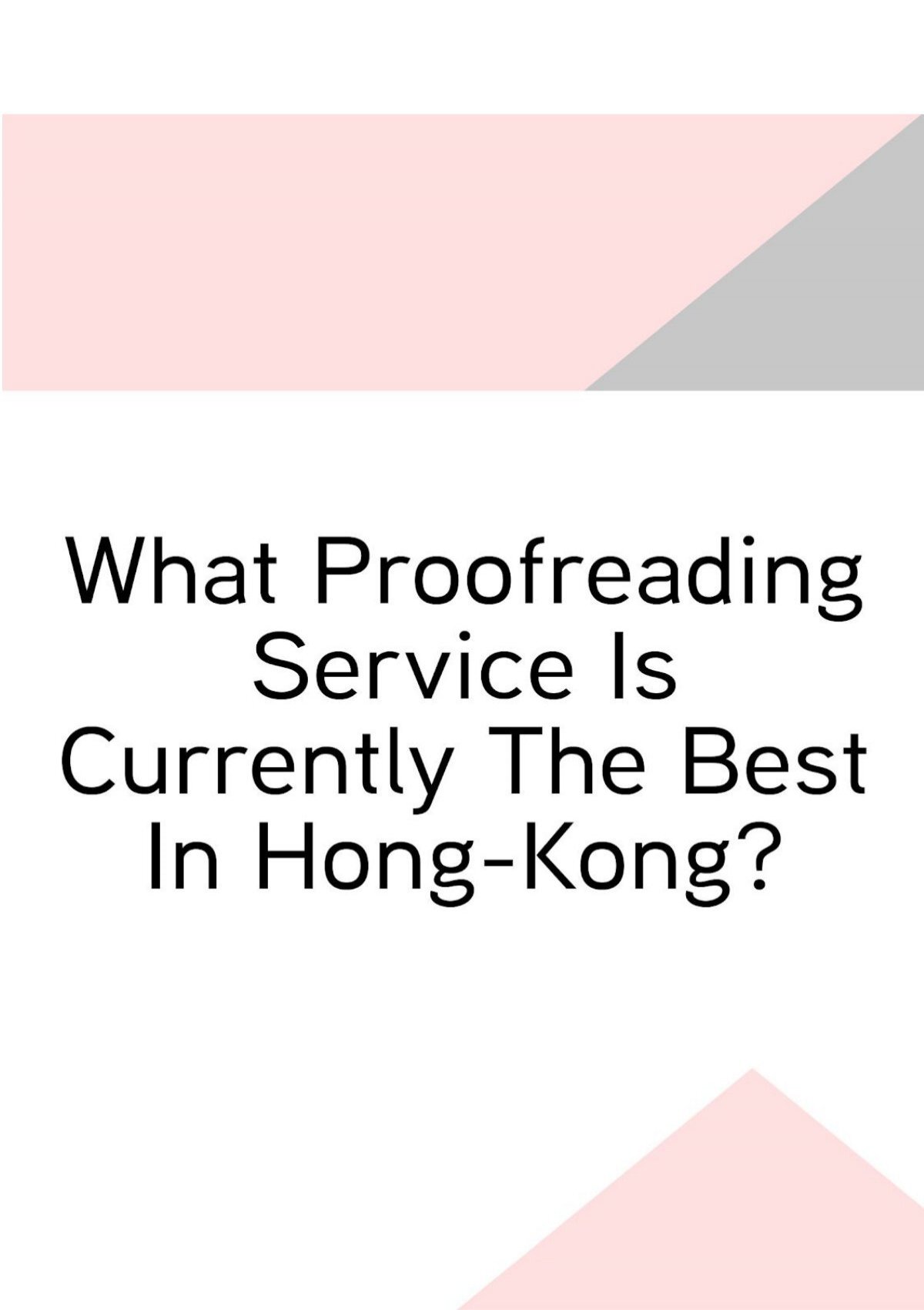 proofreading jobs hong kong