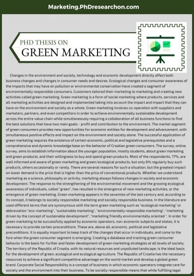 green marketing bachelor thesis