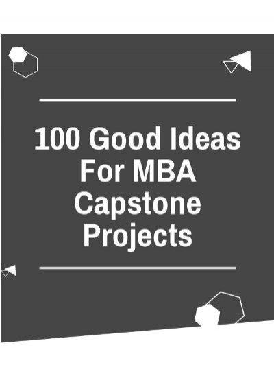 capstone project topics for mba marketing course