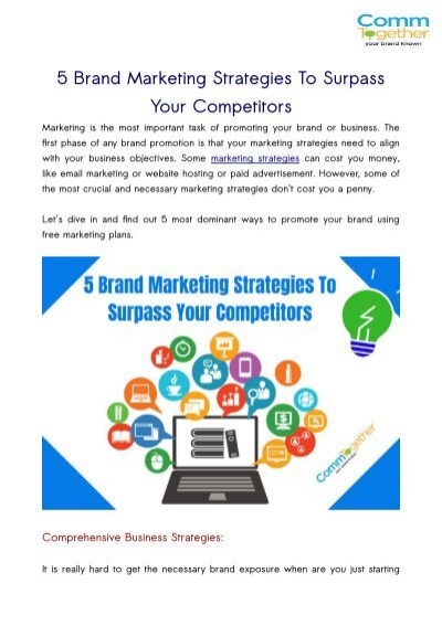 Marketing Strategies To Promote Your Business
