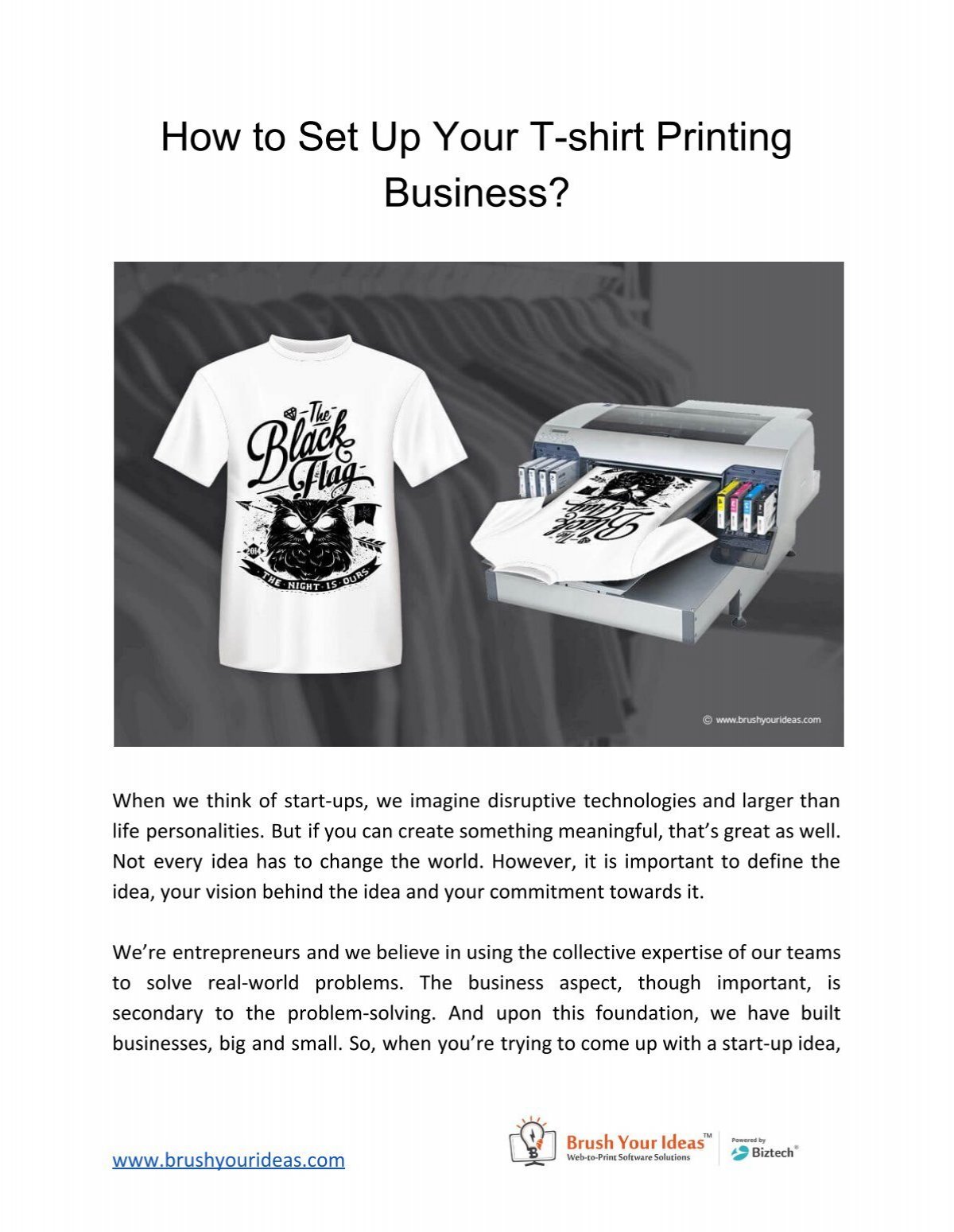 T-shirt printing T-shirt business definition