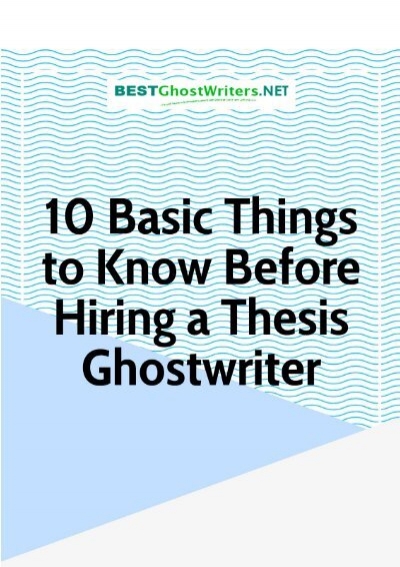 master thesis ghostwriter