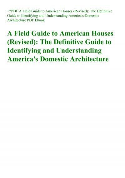 a field guide to american houses pdf download