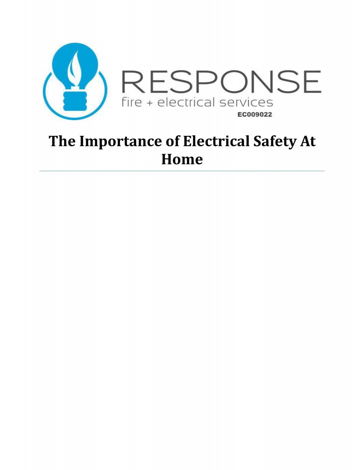 importance of electrical safety essay