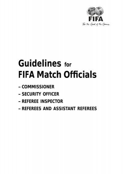 Guidelines for FIFA Match Officials - FIFA.com