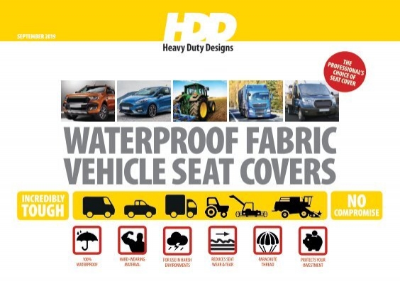 Single Front HEAVY DUTY DESIGNS Car & Van Seat Cover UFBLK-201 Black 