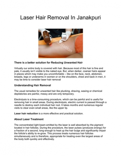 Laser Hair Removal In West Delhi - Dermastation