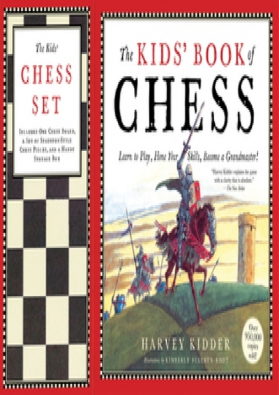 Vintage 1990 The Kids' Book of Chess by Harvey Kidder Chess Set And Book New 