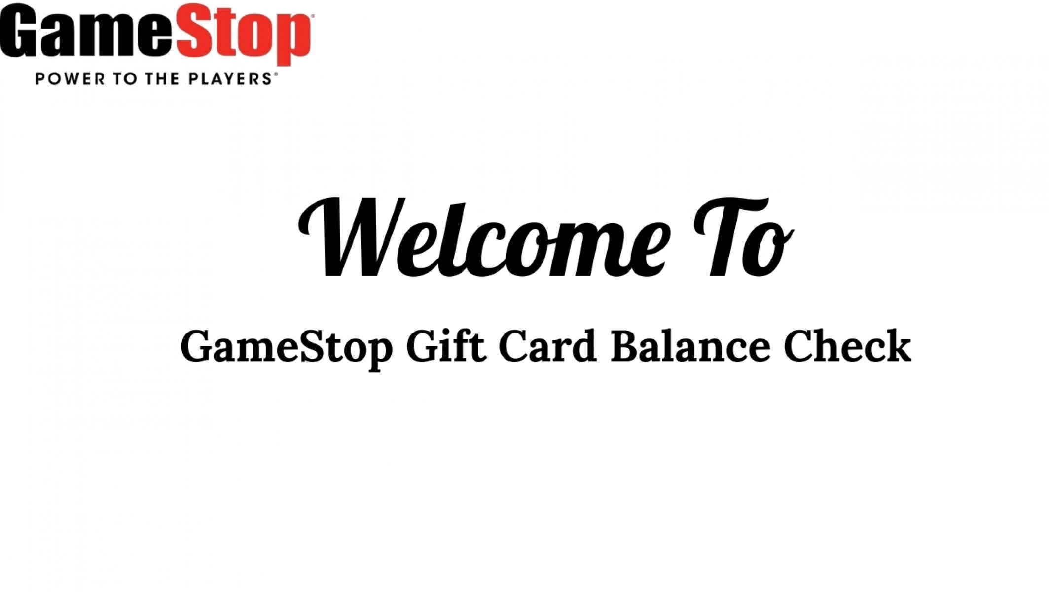 Check GameStop Gift Card Balance