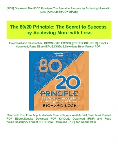 Living The 80/20 Way PDF Free Download