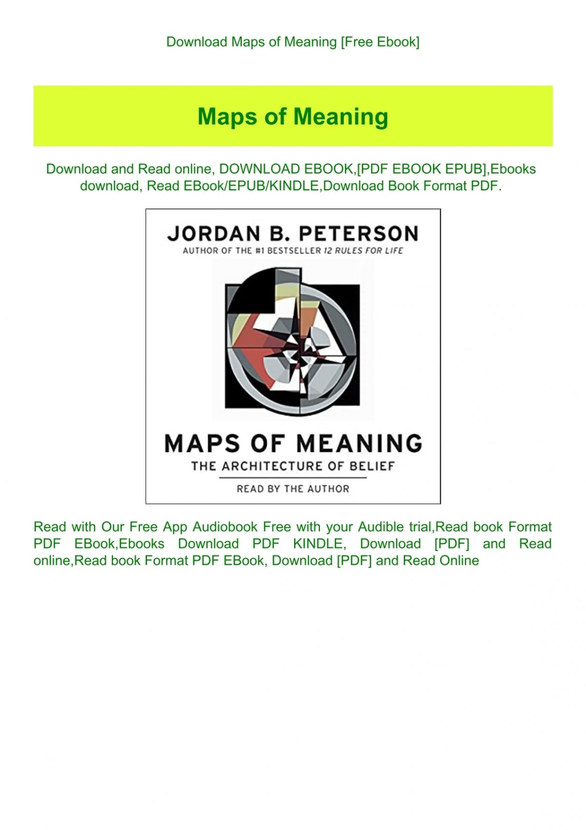 Pludselig nedstigning Vuggeviser i live Download Maps of Meaning [Free Ebook]