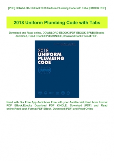 uniform plumbing code 2018 pdf free download