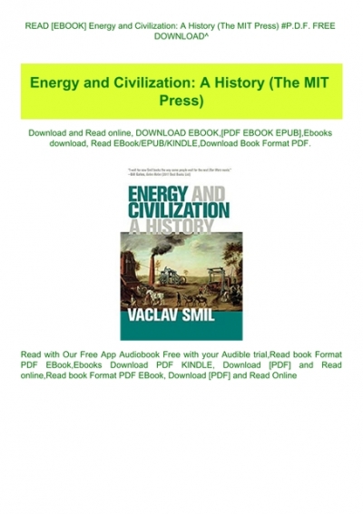 Energy And Civilization A History Download Free Ebook