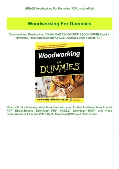 Read Woodworking For Dummies Pdf Mobi Epub