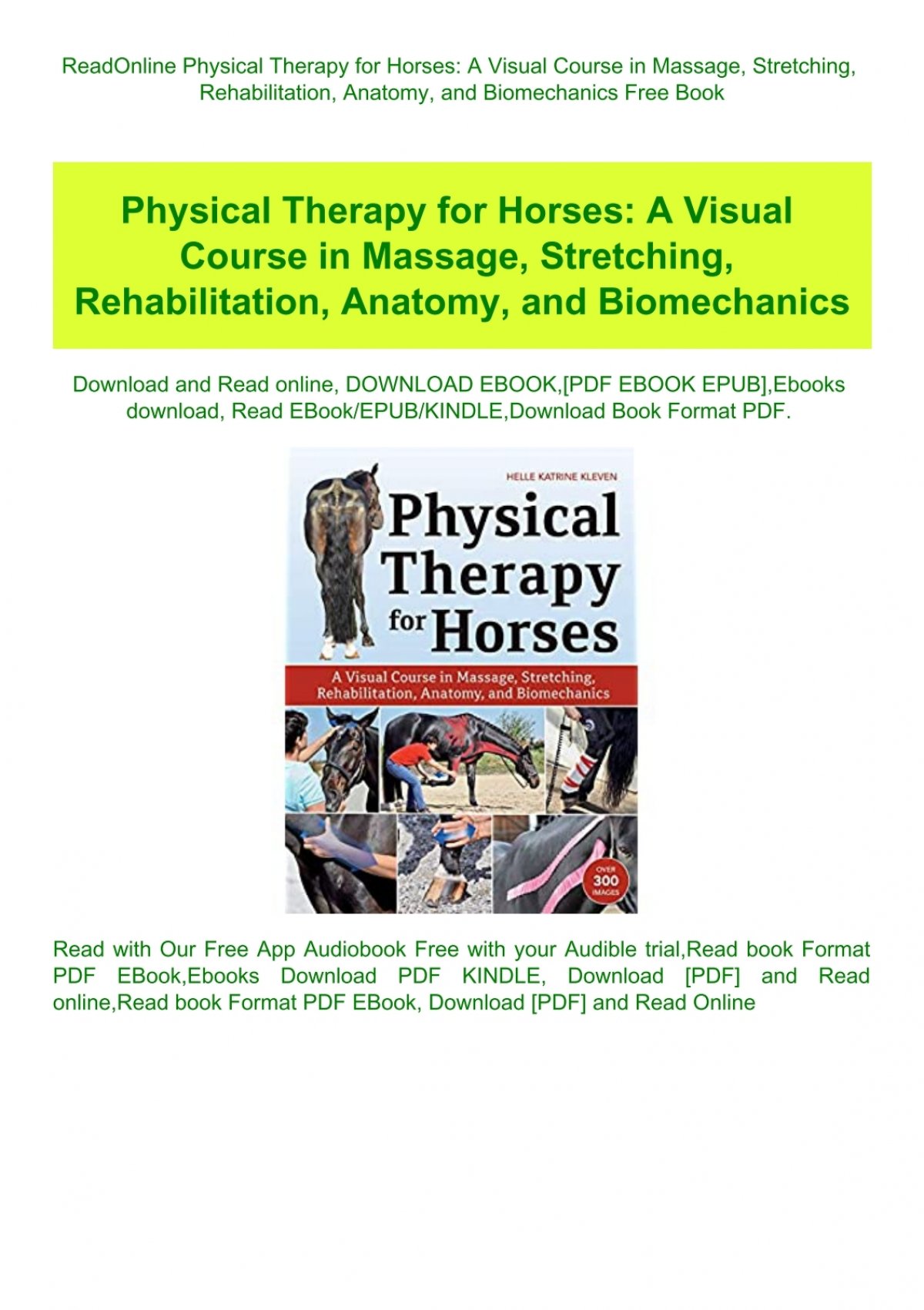 massage for horses book review