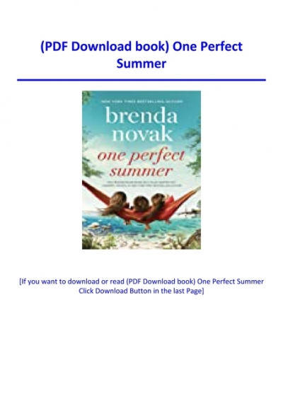 Get Books One perfect summer novak Free