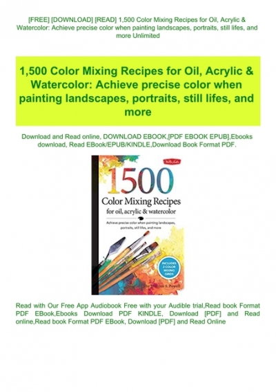1500 color mixing recipes pdf free download