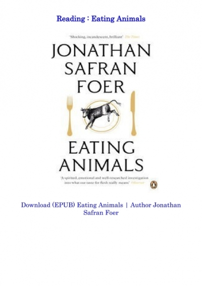 Download (EPUB) Eating Animals | Author Jonathan Safran Foer