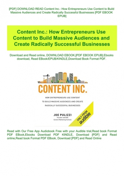Content Inc. PDF Free Download