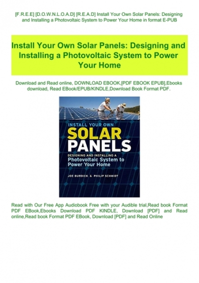 f-r-e-e-d-o-w-n-l-o-a-d-r-e-a-d-install-your-own-solar-panels