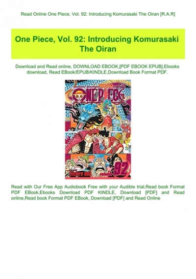 Read Online One Piece Vol 92 Introducing Komurasaki The Oiran R A R