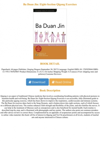 Download [PDF] Ba Duan Jin: Eight-Section Qigong Exercises Full PDF