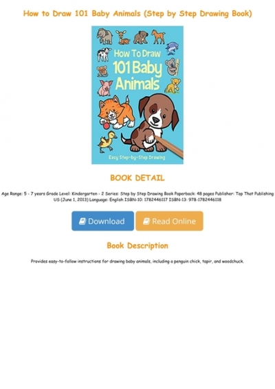 EBOOK [] How to Draw 101 Baby Animals (Step by Step Drawing Book)  [Full]