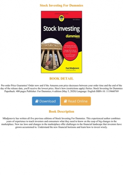 Stock investing for dummies ebook free download brokers offering binary options ladder