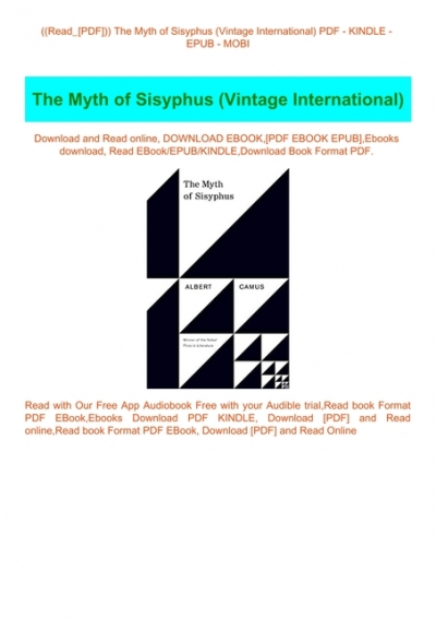 Download The Myth Of Sisyphus By Albert Camus
