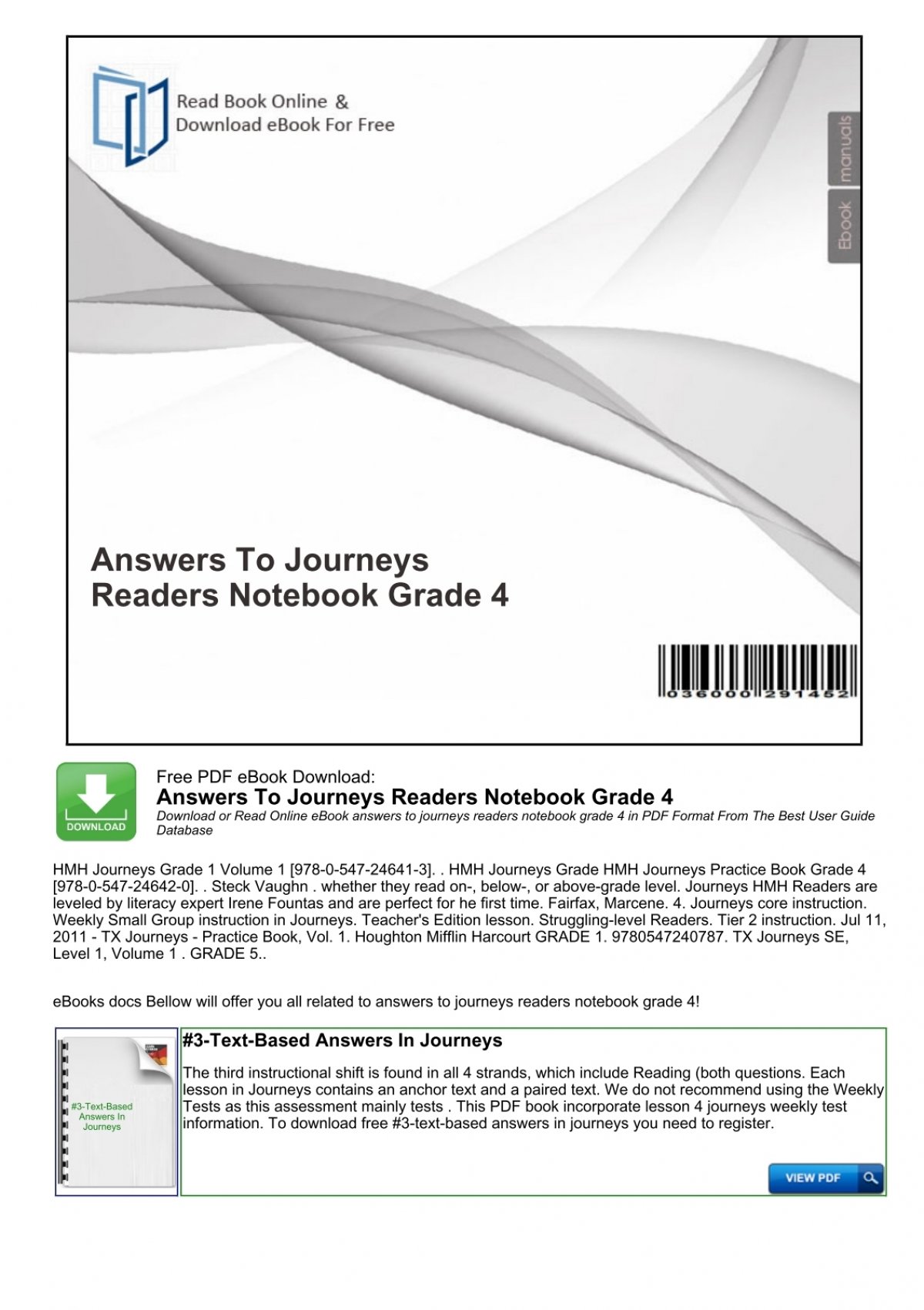 journeys reader's notebook grade 4