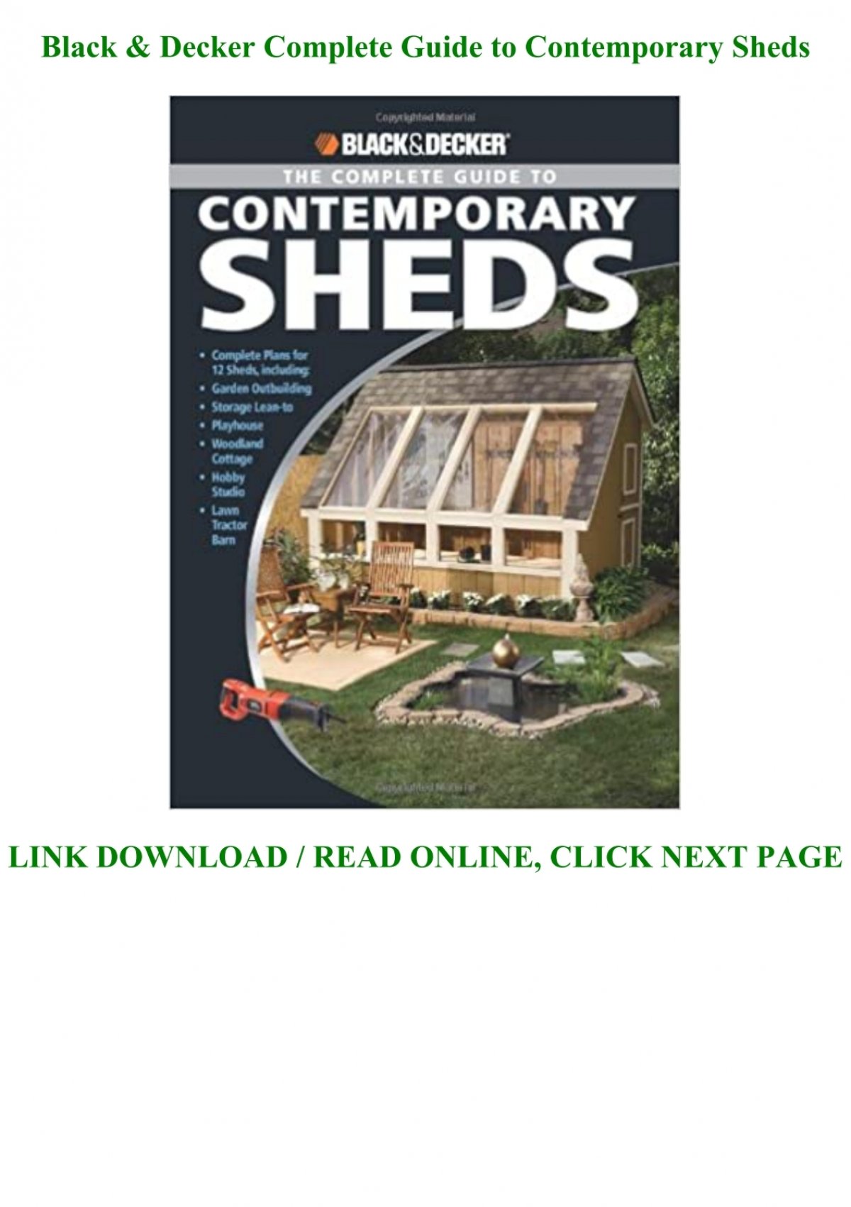 Black and Decker Complete Guide to Sheds at