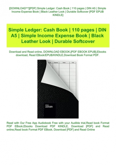 Cash Book,110 pages DIN A5 Simple Income Expense Book Simple Ledger 