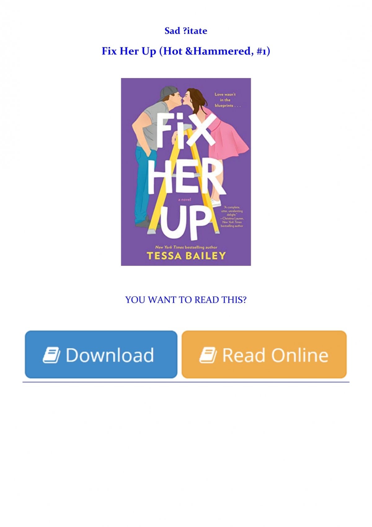 Fix Her Up eBook by Tessa Bailey - EPUB Book