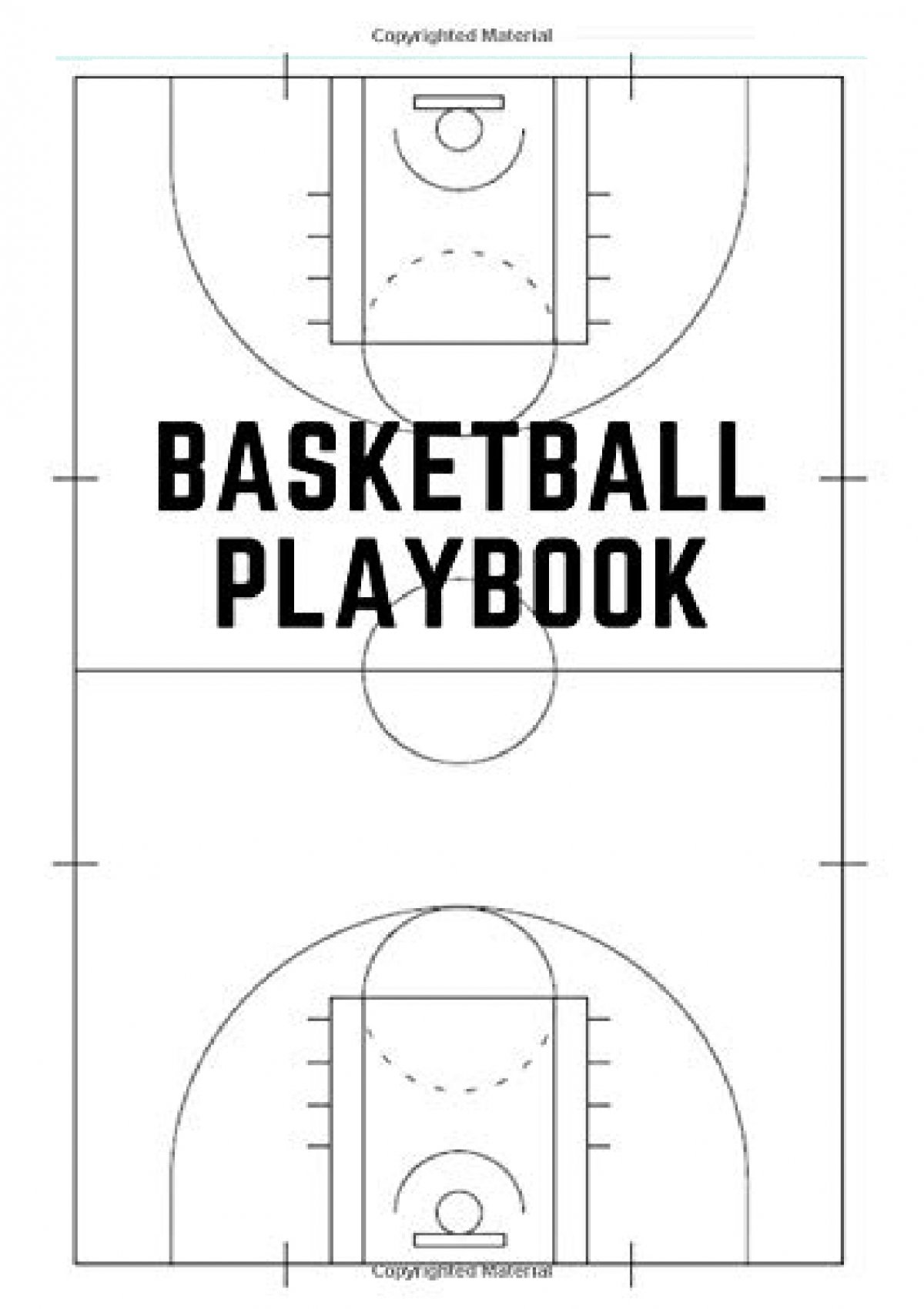 Pdf Basketball Playbook Blank Basketball Court Diagrams Notebook