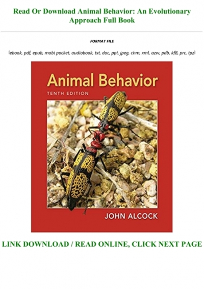  .. Animal Behavior: An Evolutionary Approach TXT,PDF,EPUB