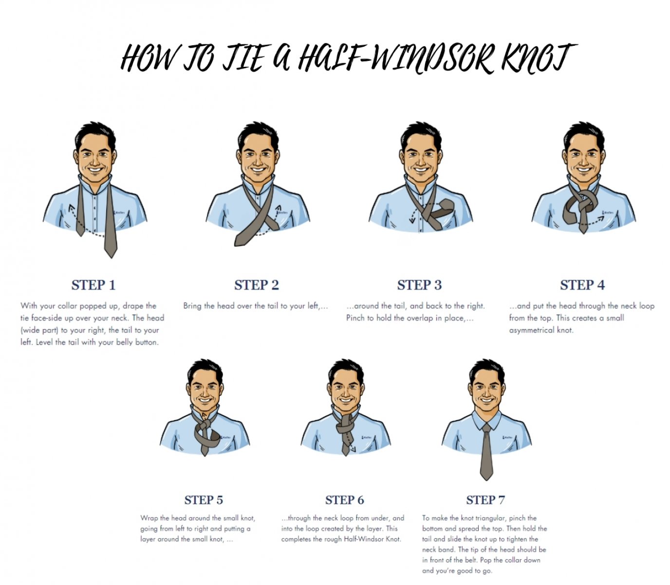 HOW TO TIE A HALF-WINDSOR KNOT