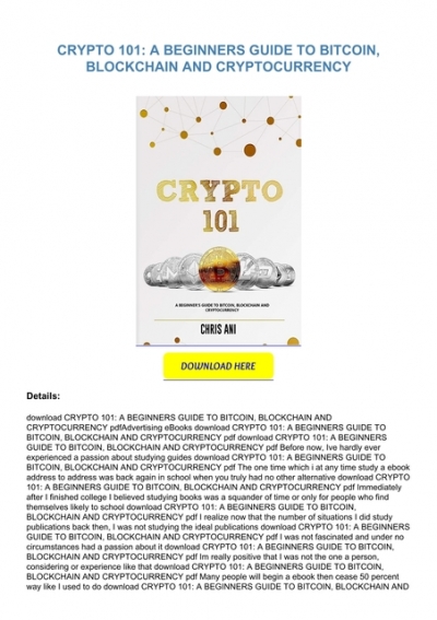 Crypto 101 pdf какое оборудование для майнинга биткоина