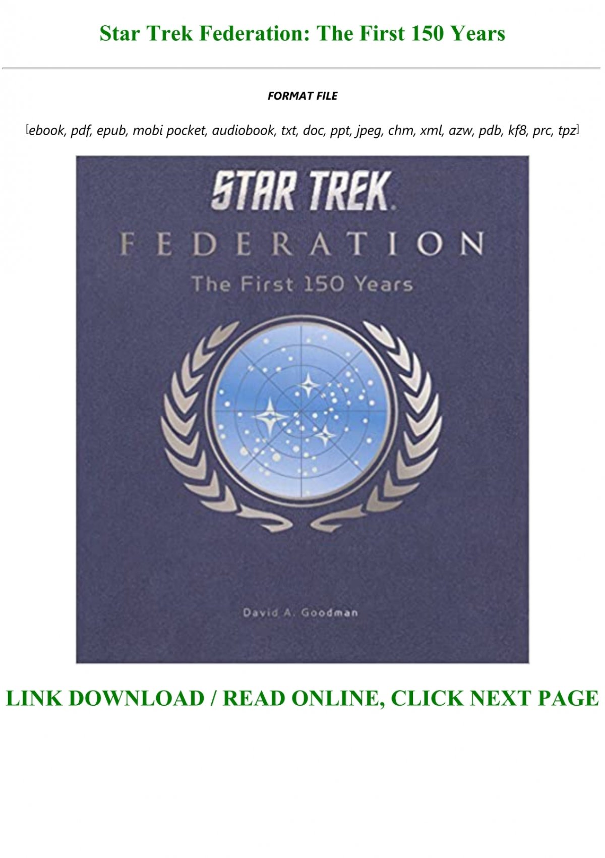 star trek federation novel