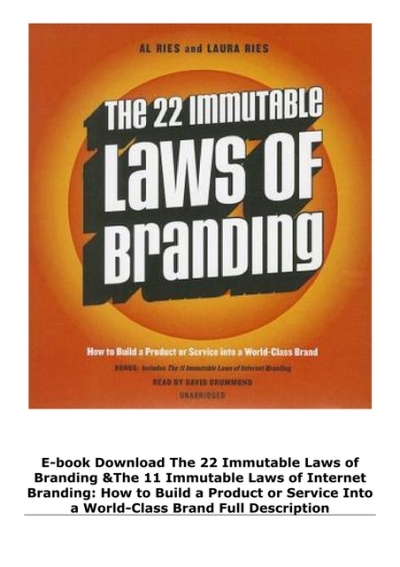 22 immutable laws of branding