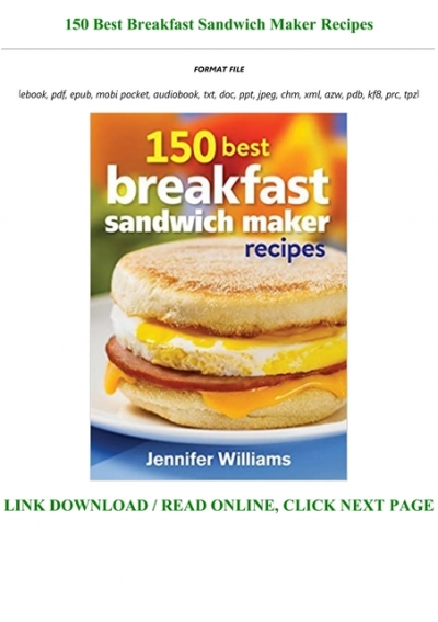 Download Pdf 150 Best Breakfast Sandwich Maker Recipes Full Pdf